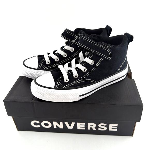 Converse Kids Black Chuck Taylor All Star Malden Street Canvas Shoes Size 13 - Picture 7 of 13